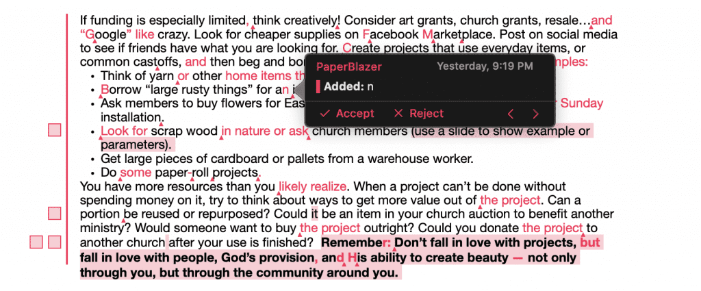 The Best English Editing — Word Document, Pages Document, Google Docs. Check out a sample and get professional editing help today.